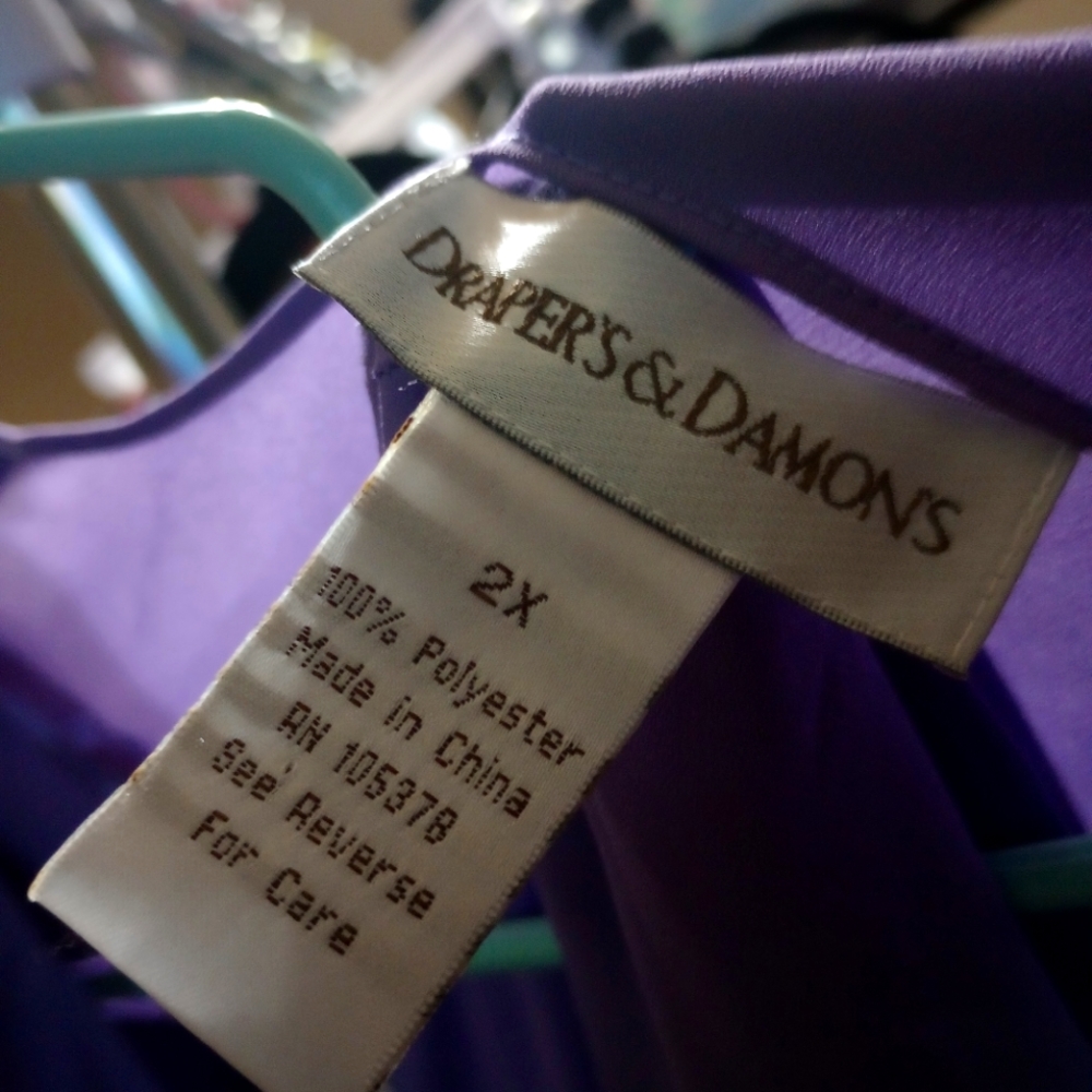 Drapers &Damon's 2X sheer violet or